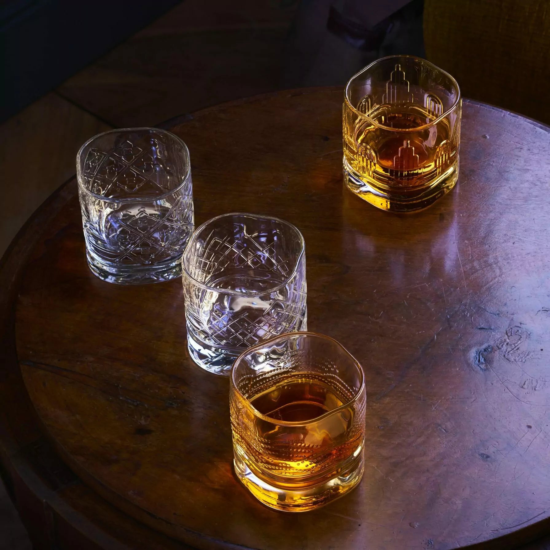 LA ROCHERE – DANDY SET 4 WHISKY GLASSES OLD FASHION GLASS
